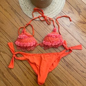 Coral Italian Bikini